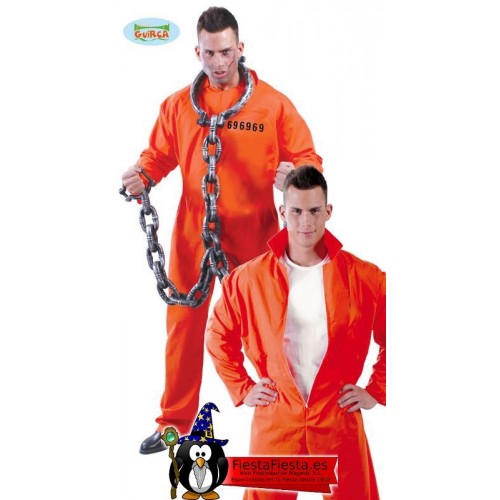 Disfraz Convicto Naranja Preso