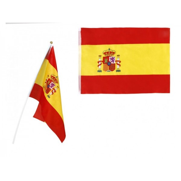 Bandera España tela con palo