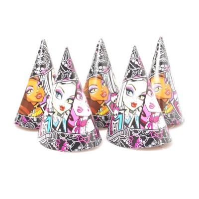 Pack 6 Gorros Monster High Cumpleaños