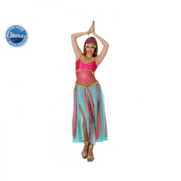 Disfraz Bailarina Arabe Azul Fucsia