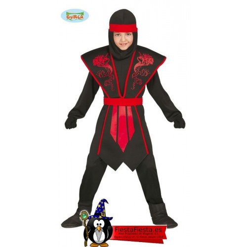 Disfraz Ninja Rojo Negro niño
