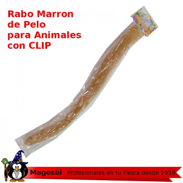 Rabo Marron 45cm con Clip
