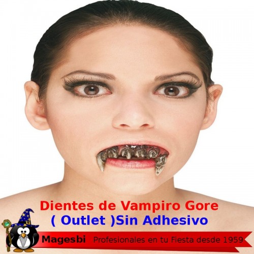 Dentadura Colmillos Negro (Sin Adhesivo)