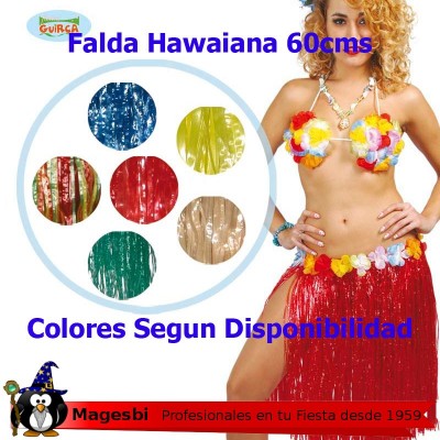 'Falda Hawaiana 60cm Colores Surtidos'