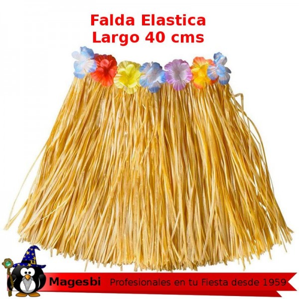 'Falda Hawaiana 40cm Color Paja'